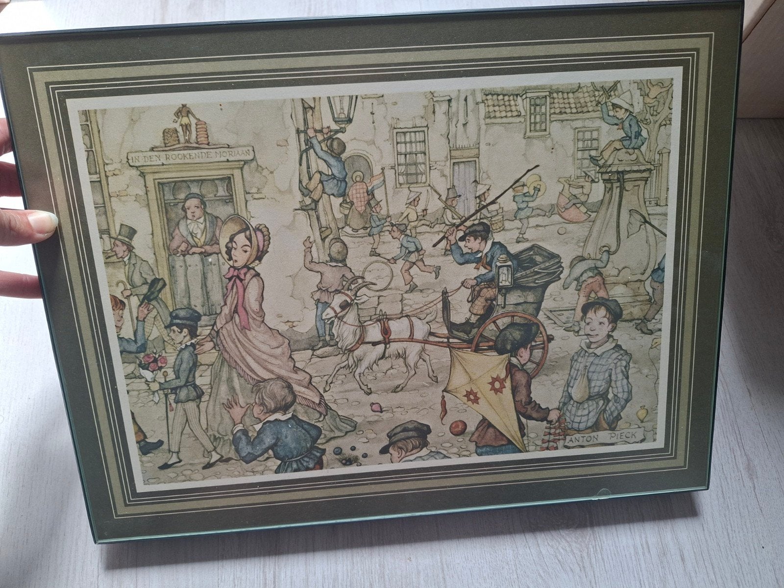 Anton Pieck print 'In den Rockenbroek, Nornaes', Oorspronkelijke maker, Ophalen of Verzenden, 50 tot 75 cm, Print