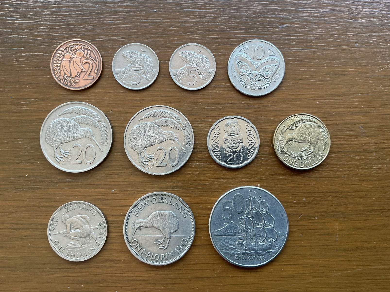 Munten Nieuwe Zeeland George VI en Elizabeth II, Ophalen of Verzenden