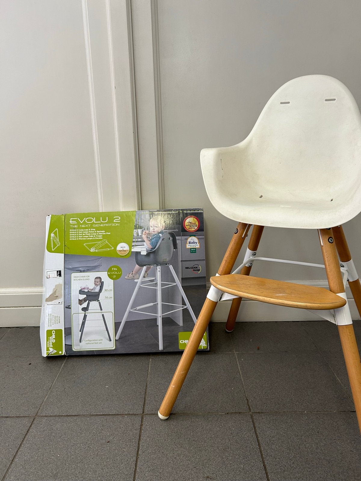 Childhome Evolu 2 meegroeistoel met eetblad, Ophalen, Gebruikt, Meegroeistoel, Afneembaar eetblad