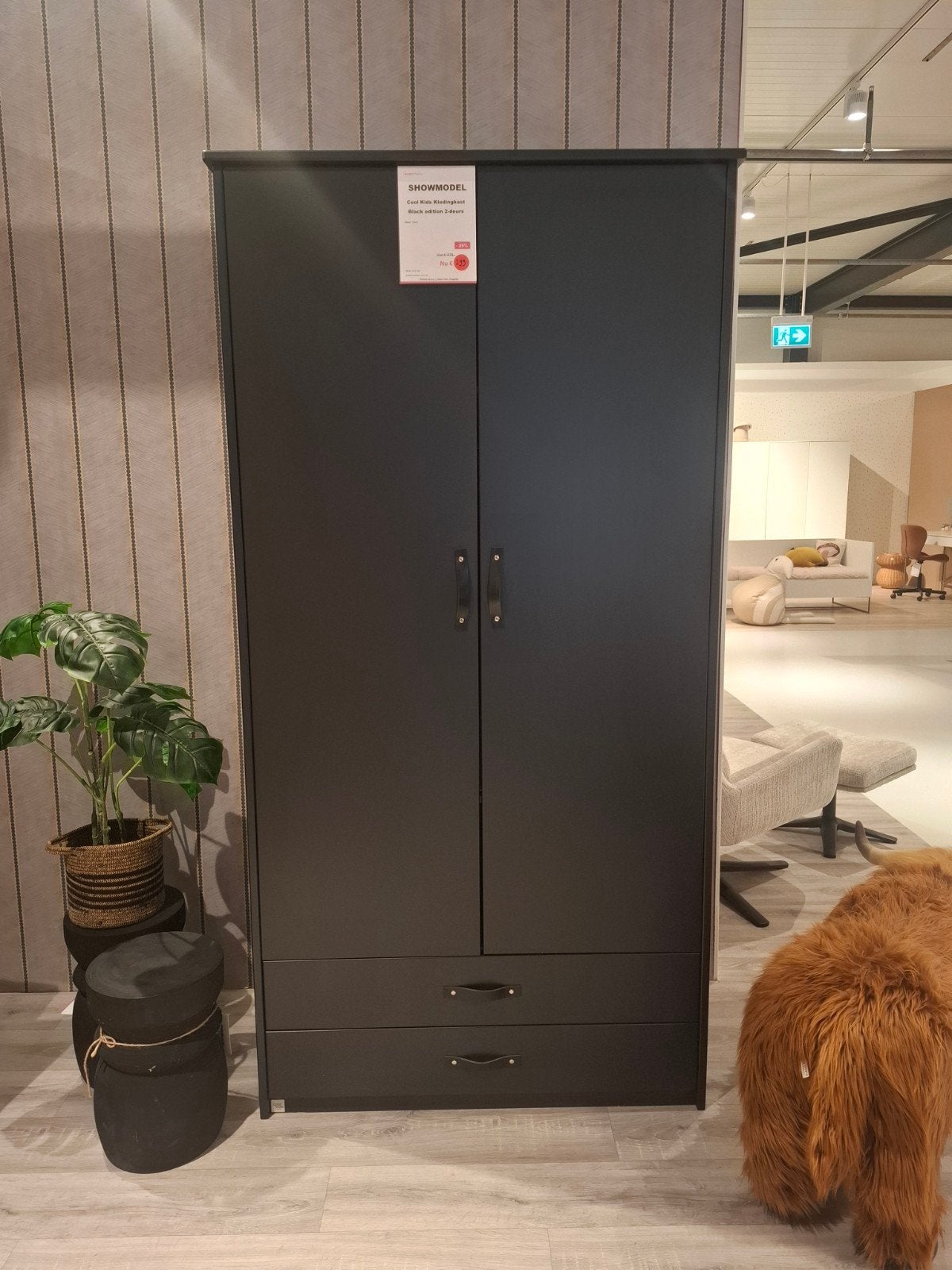 Cool Kids Kledingkast Black Edition 2-Deurs, Ophalen, Kast, 50 tot 70 cm, 105 cm of meer