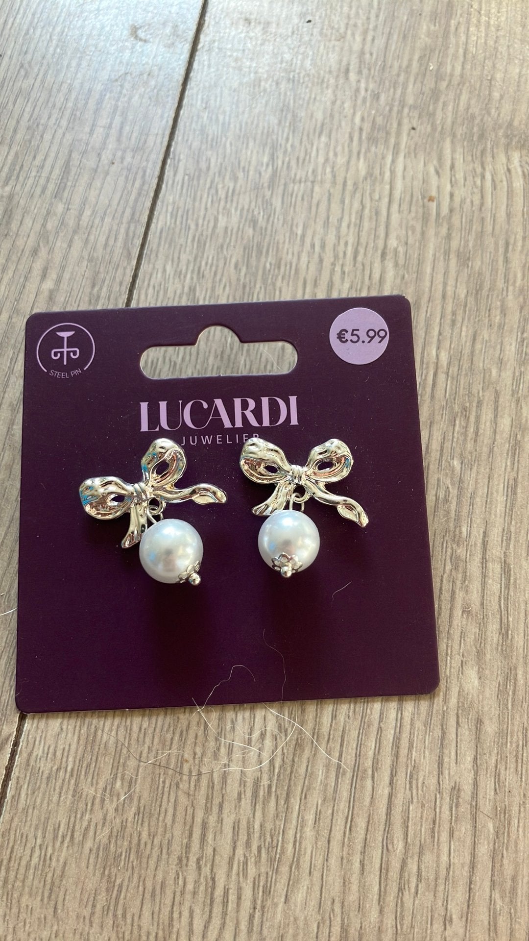 Lucardi oorbellen nieuw, Ophalen of Verzenden, Zo goed als nieuw, Goud, Overige materialen