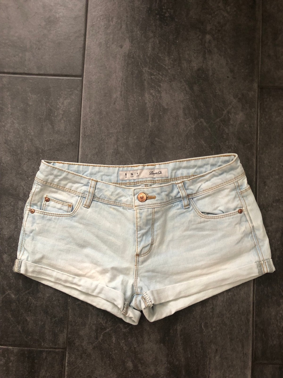 Lichtblauwe denim shorts van Denim Co. - Maat 36 (S), Kort, Blauw, Ophalen of Verzenden, Maat 36 (S)
