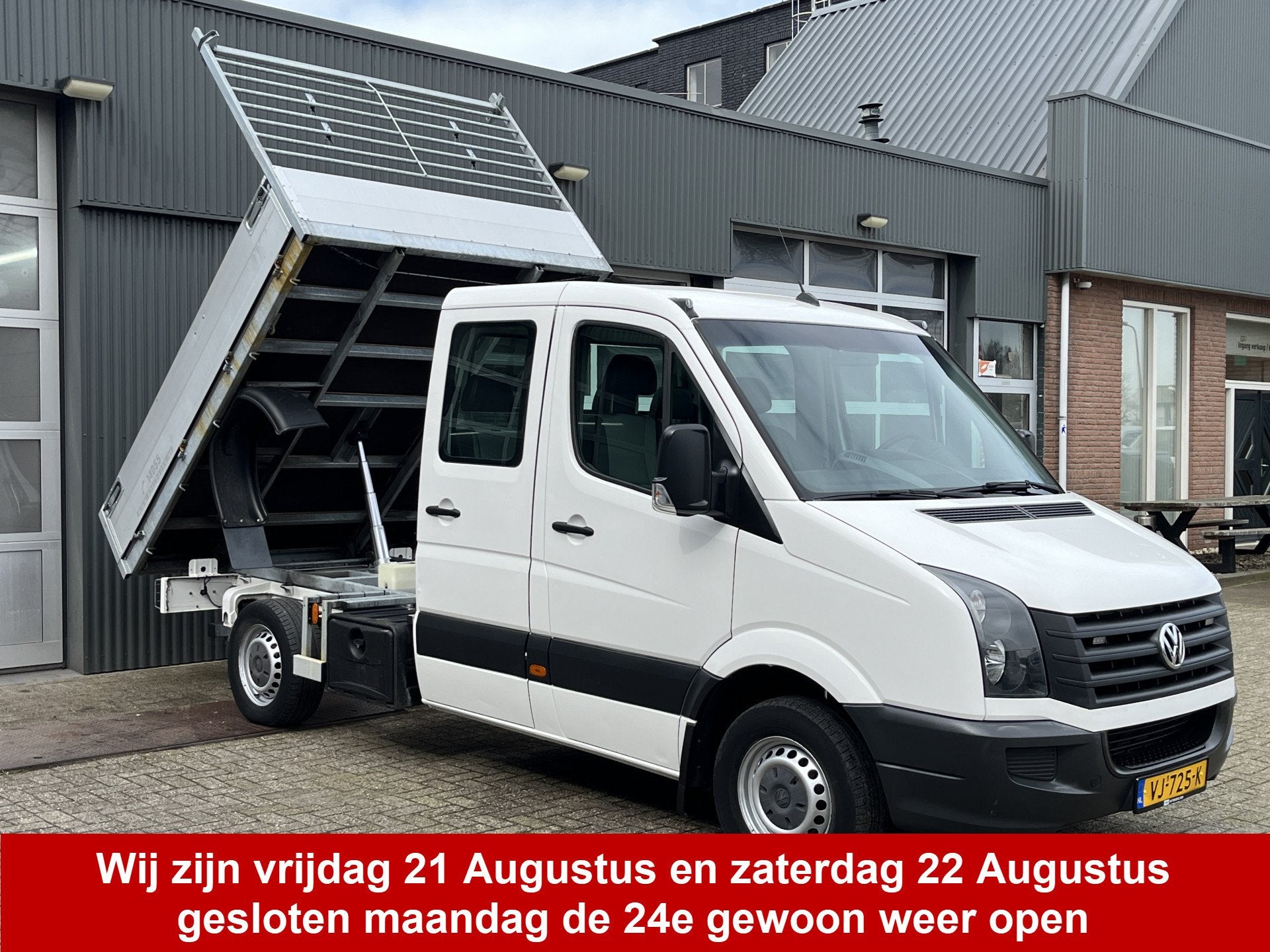 Volkswagen Crafter 35 2.0 TDI DC 3500kg trekgewicht Kipper A, Auto's, Euro 5, Achterwielaandrijving, Gebruikt, Zwart