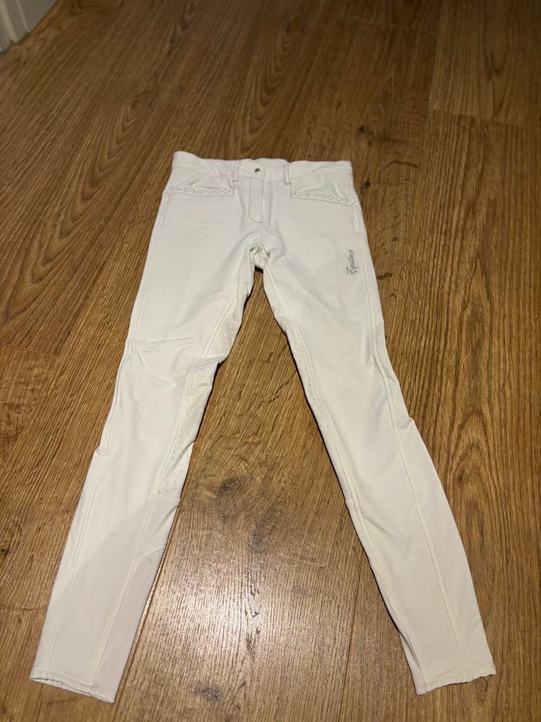 Equiline witte wedstrijdbroek, Dieren en Toebehoren, Paardrijkleding, Ophalen of Verzenden, Zo goed als nieuw, Dressuur, Onderkleding