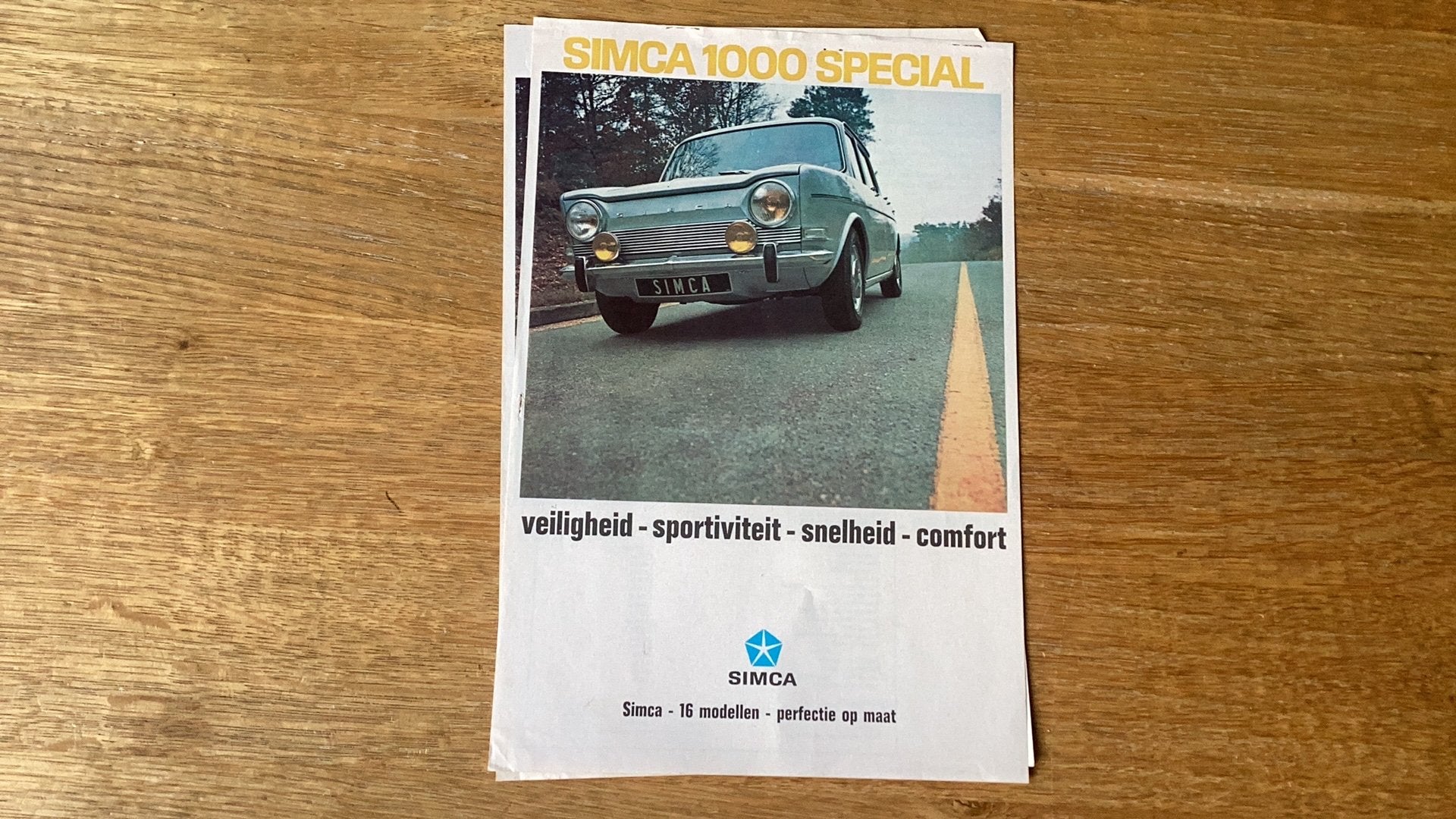Simca 1000 Special Leaflet Veiligheid, Sportiviteit, Boeken, Ophalen of Verzenden, Gelezen, Overige merken