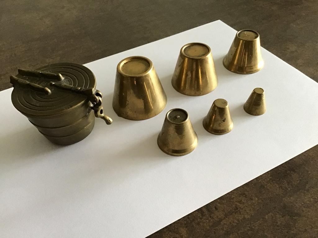Apotheker Nest Gewichten bekerset 6 stuks zie onder :, Ophalen of Verzenden