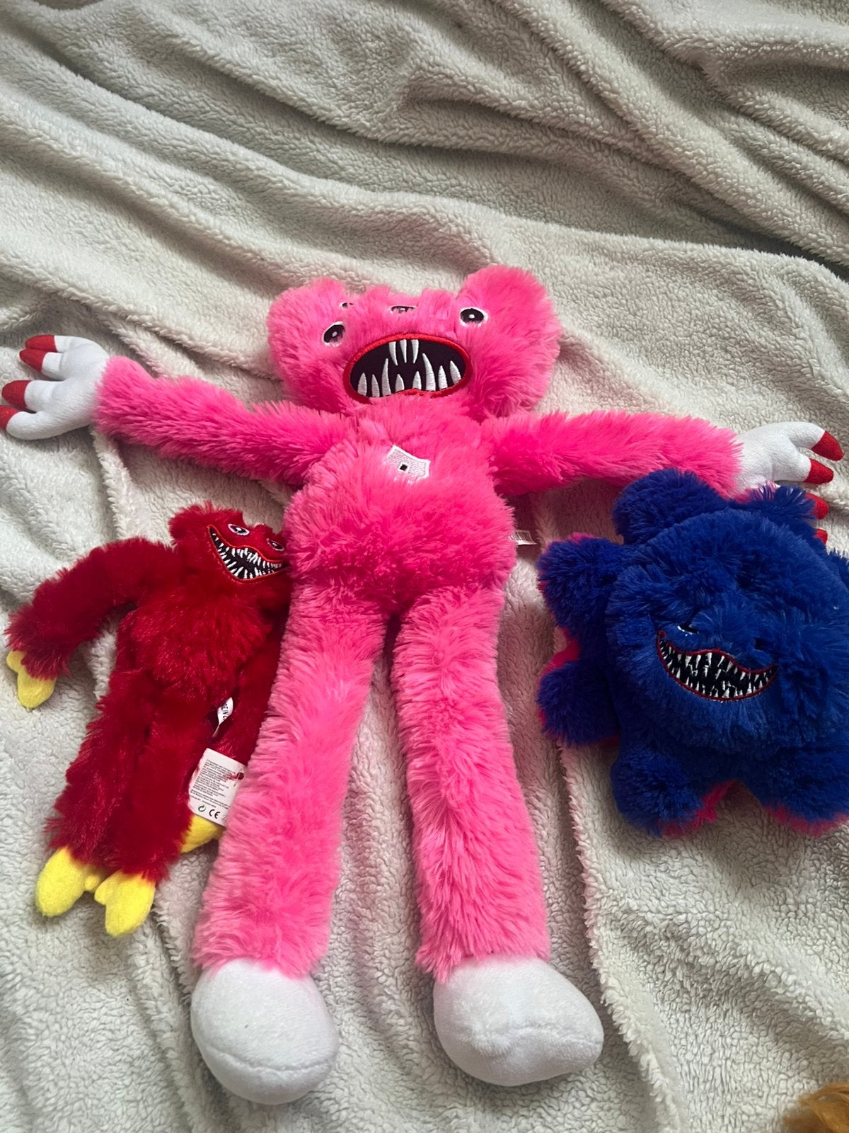 3 zachte monster knuffels – set €10, Ophalen of Verzenden, Zo goed als nieuw, Overige typen