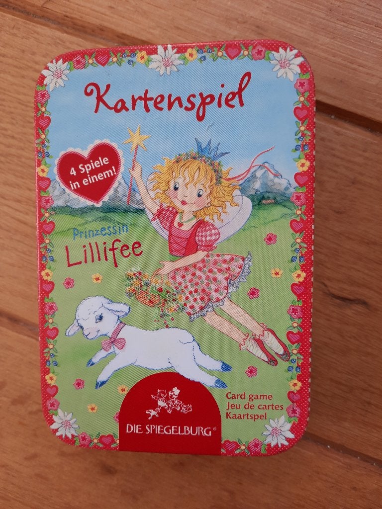 Lillifee Speelkaartenset - in blik -, Hobby en Vrije tijd, Gezelschapsspellen | Kaartspellen, Ophalen of Verzenden