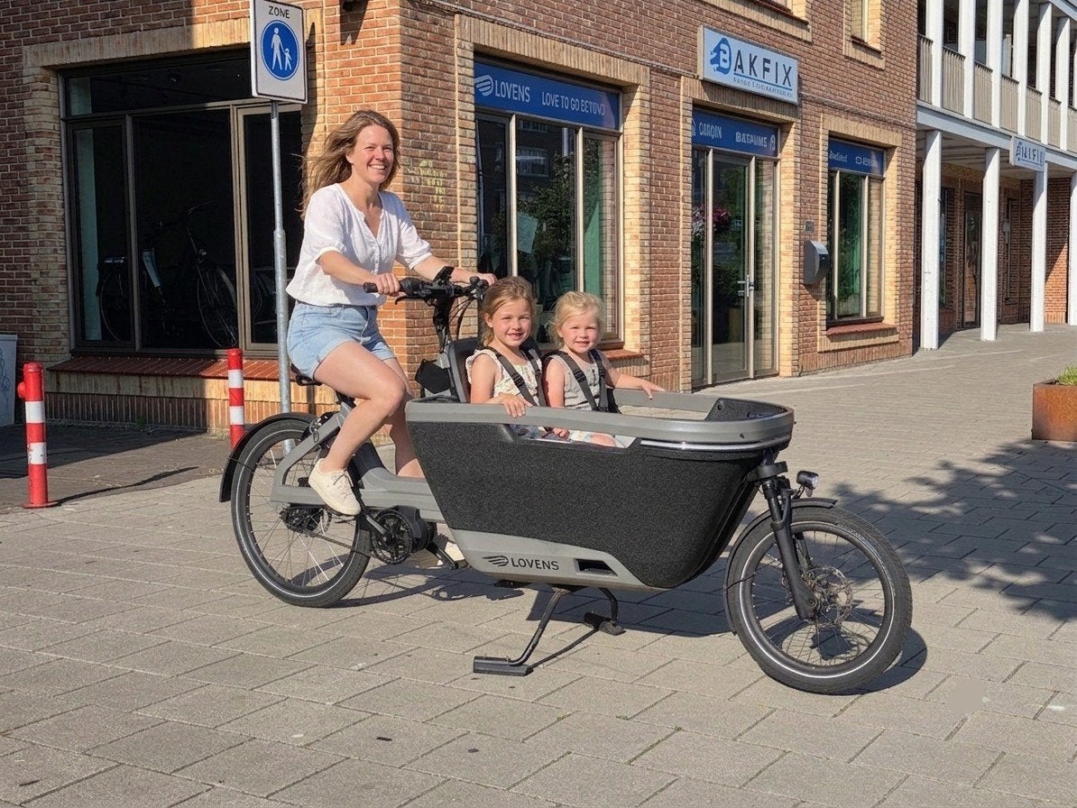 Lovens S75 Bakfiets met Lockride en 800Wh accu, 4 kinderen of meer, Lovens bakfiets, Zo goed als nieuw, Info@lovens.nl