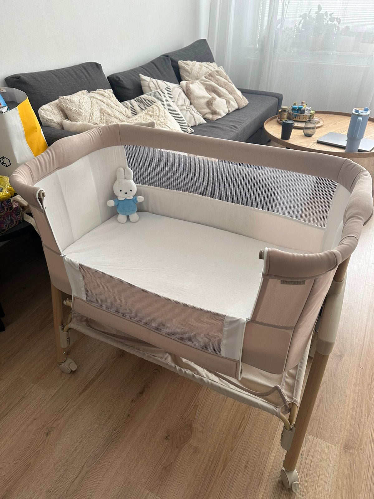 Beige co-sleeper Steffi Prenatal, Ophalen, Zo goed als nieuw, Wieg