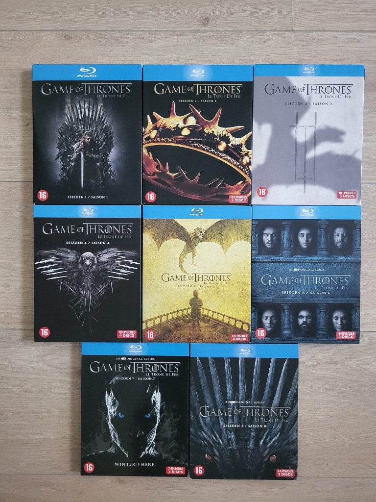 Game of Thrones season 1-8 blu-ray, complete, als nieuw, Ophalen of Verzenden, Zo goed als nieuw, Tv en Series