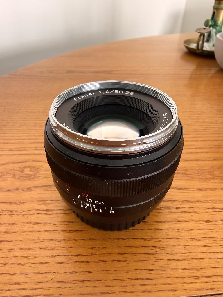 Zeiss Planar T 50mm f/1.4 ZE (Canon EF Mount), Ophalen, Gebruikt, Standaardlens