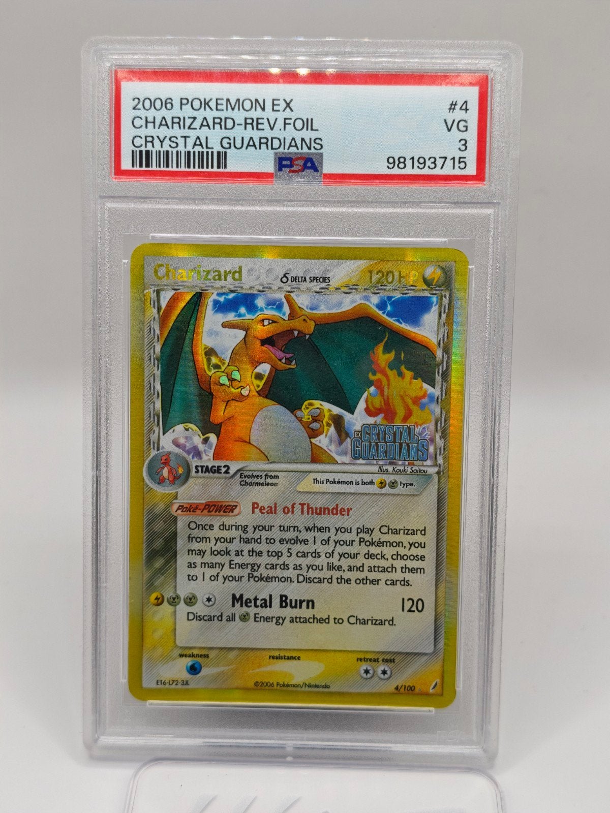 Charizard Delta Species PSA 3 Reverse Holo Crystal Guardians, Ophalen of Verzenden