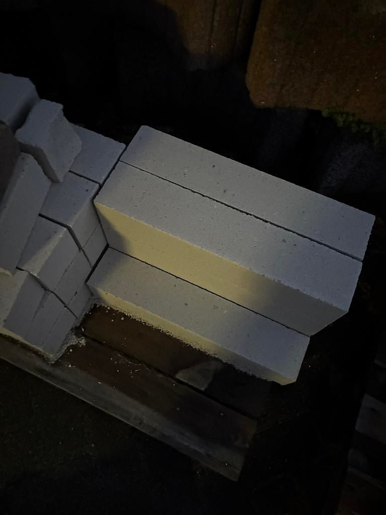 19 st kalkzandsteen kimblok 50x10x10, Ophalen, Nieuw, Kalkzandstenen