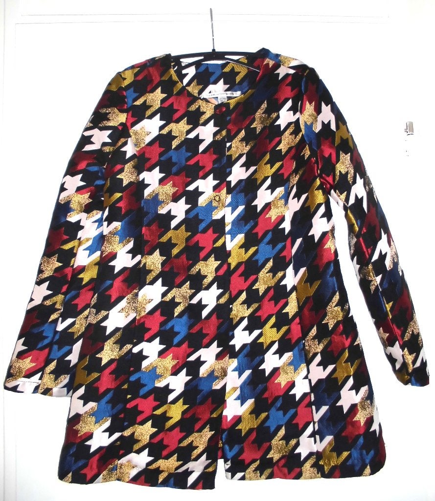 Diane von Furstenberg zijden blazer jasje maat 10 / 40, Maat 38/40 (M), Meerkleurig, Ophalen of Verzenden, Zo goed als nieuw