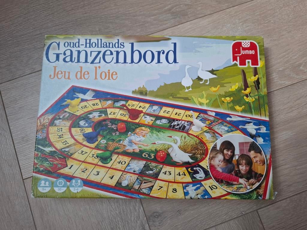 Oud-Hollands Ganzenbord, Hobby en Vrije tijd, Gezelschapsspellen | Bordspellen, Vijf spelers of meer, Ophalen of Verzenden, Gebruikt