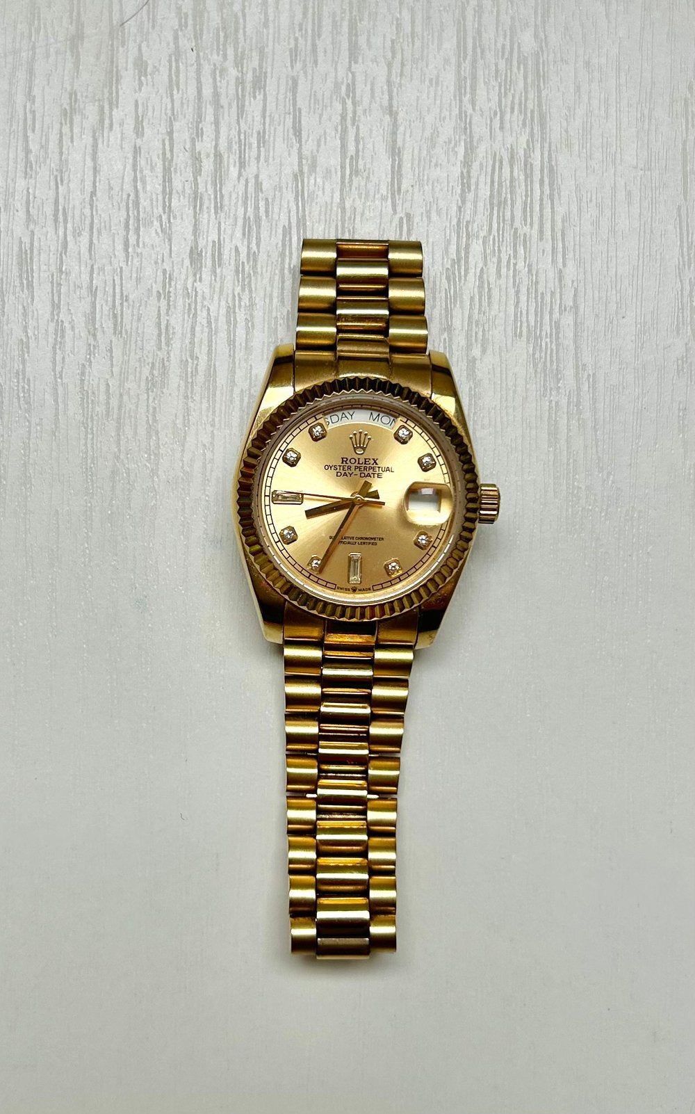 Rolex goudkleurig, Staal, Rolex, Ophalen of Verzenden, Zo goed als nieuw