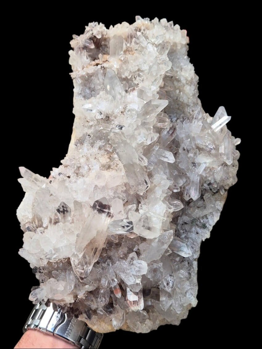 Bergkristal cluster Himalaya kwarts, Verzamelen, Mineralen en Fossielen, Ophalen of Verzenden