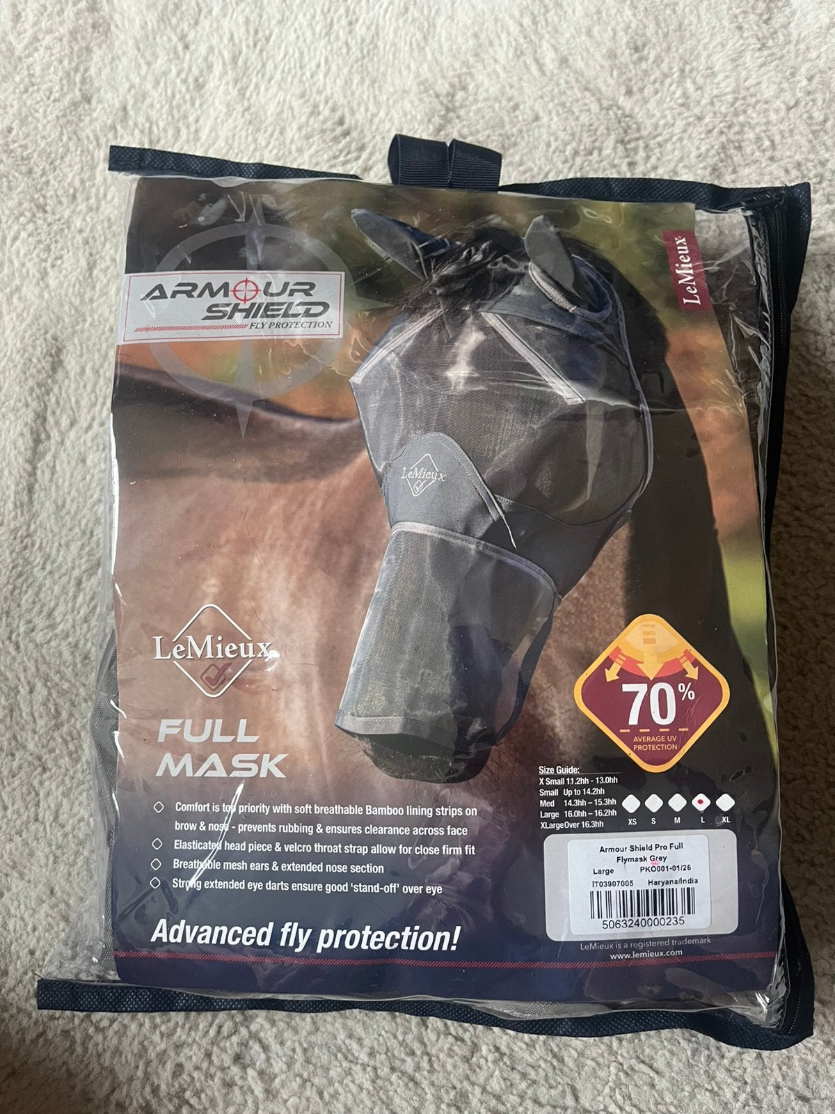 Gloednieuw lemieux vliegenmasker full, Ophalen of Verzenden, Zo goed als nieuw