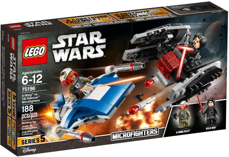 Lego Star Wars 75196 A-Wing vs. TIE Silencer Microfighters, Ophalen of Verzenden, Nieuw, Complete set, Lego