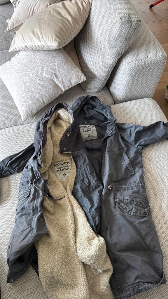 Moscow Parka Maat S met Binnenjas, Kleding | Dames, Jassen | Winter, Ophalen of Verzenden, Gedragen, Maat 36 (S), Grijs