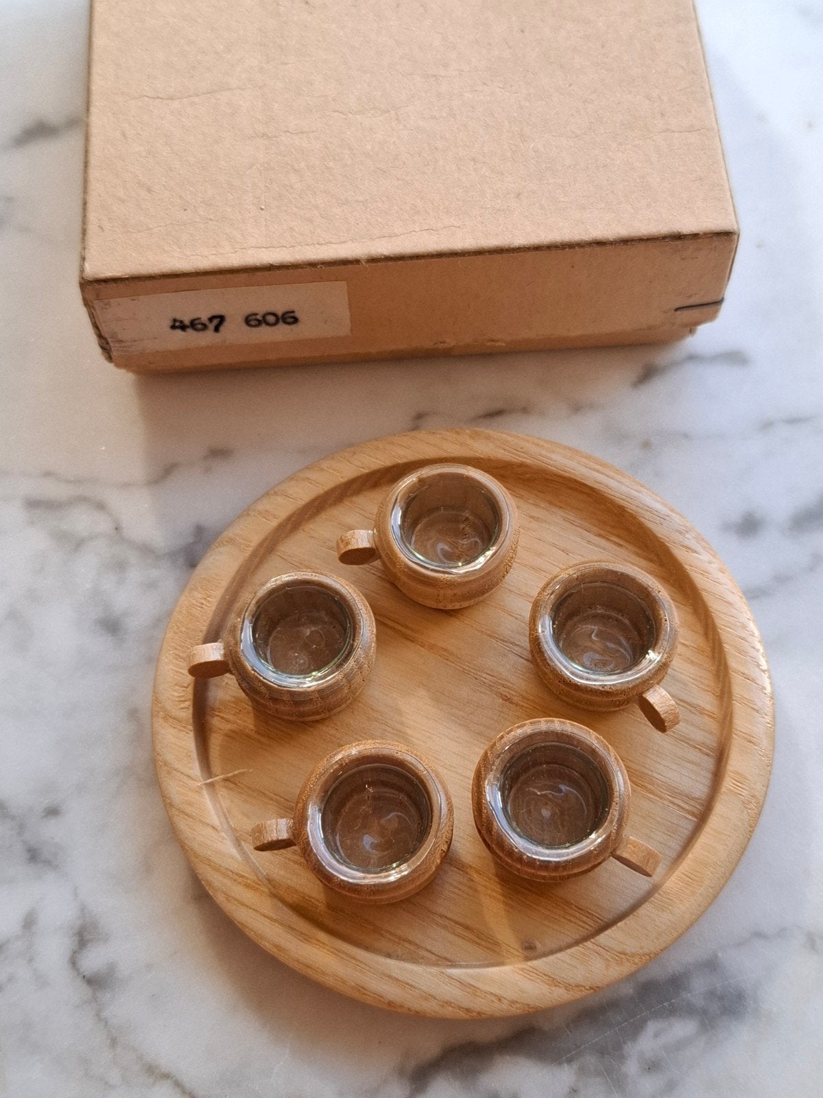 vintage houten Erzgebirge servies poppenhuis, Verzamelen, Verzenden, Zo goed als nieuw, Gebruiksvoorwerp