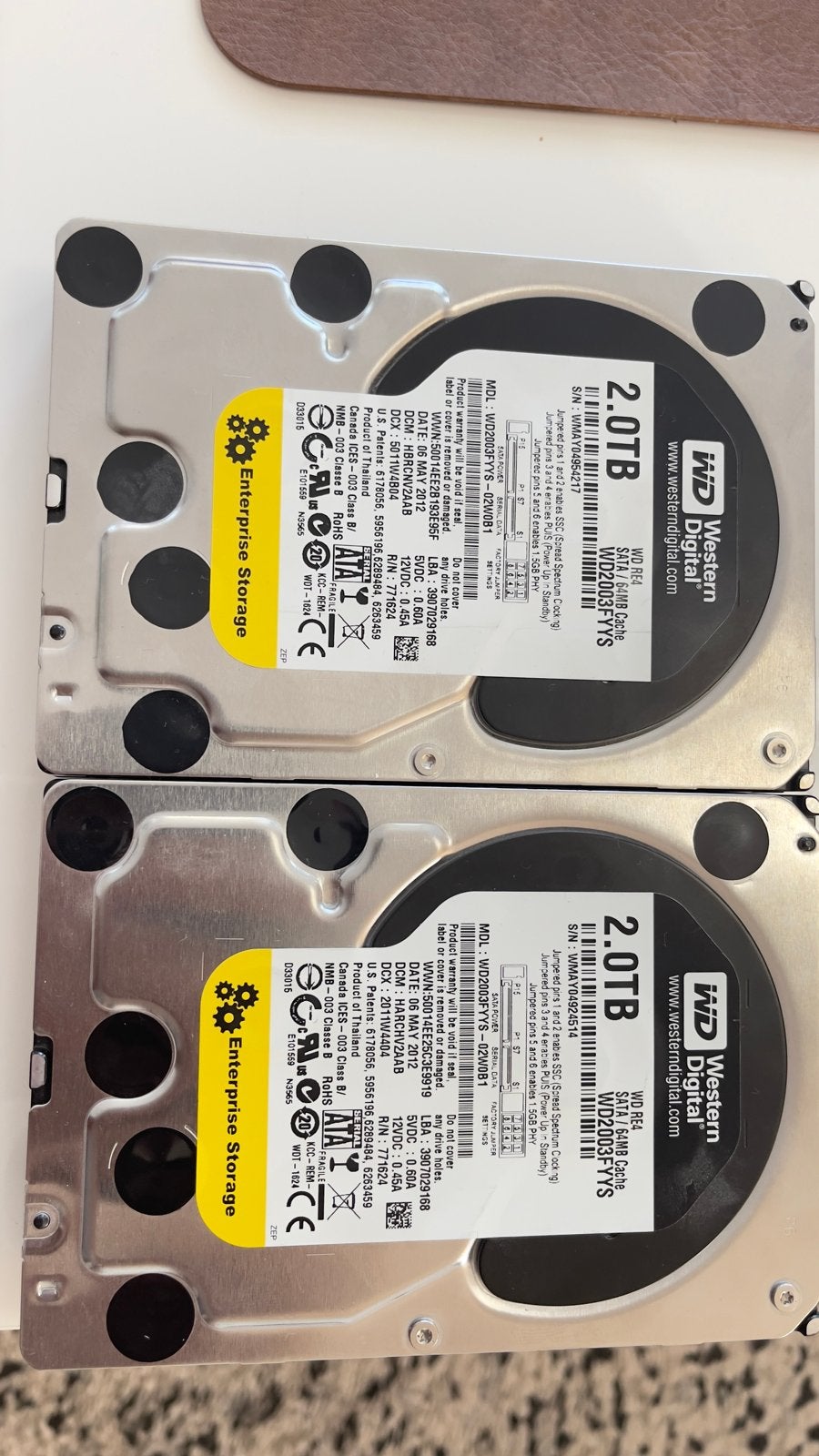 WD RE4 2TB SATA Enterprise Storage HDD, Computers en Software, Intern, Gebruikt, Server, Ophalen of Verzenden