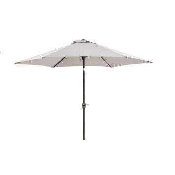 Parasol Florida Taupe Ø270cm | incl. voet + hoes, Tuin en Terras, Parasols, Ophalen, Kantelbaar, 2 tot 3 meter, Zo goed als nieuw