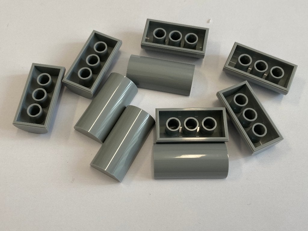 Partij 10x 2x4 Lego dubbel gebogen dakpannen diverse kleuren, Overige thema's, Lego, Nieuw, Ophalen of Verzenden