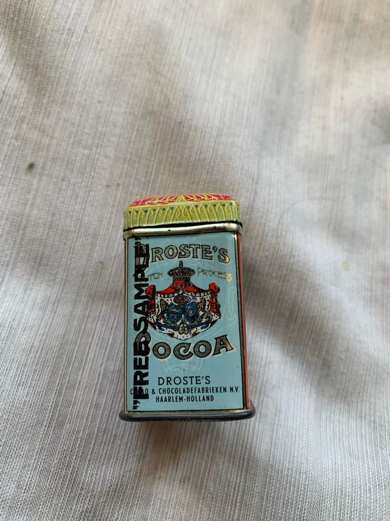 Zeldzaam Droste's Cacao blikje - 'Free Sample' export, Ophalen of Verzenden, Gebruikt, Overige, Droste