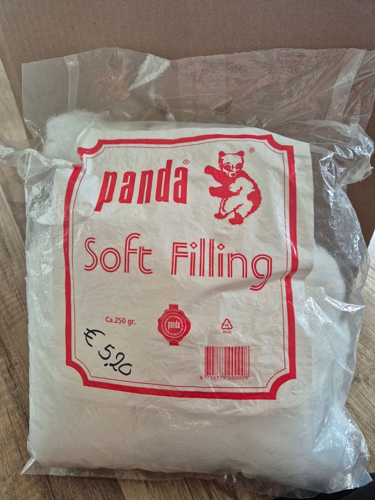 Panda Soft Filling -  knutselmateriaal, Hobby en Vrije tijd, Knutselen, Ophalen of Verzenden, Gebruikt