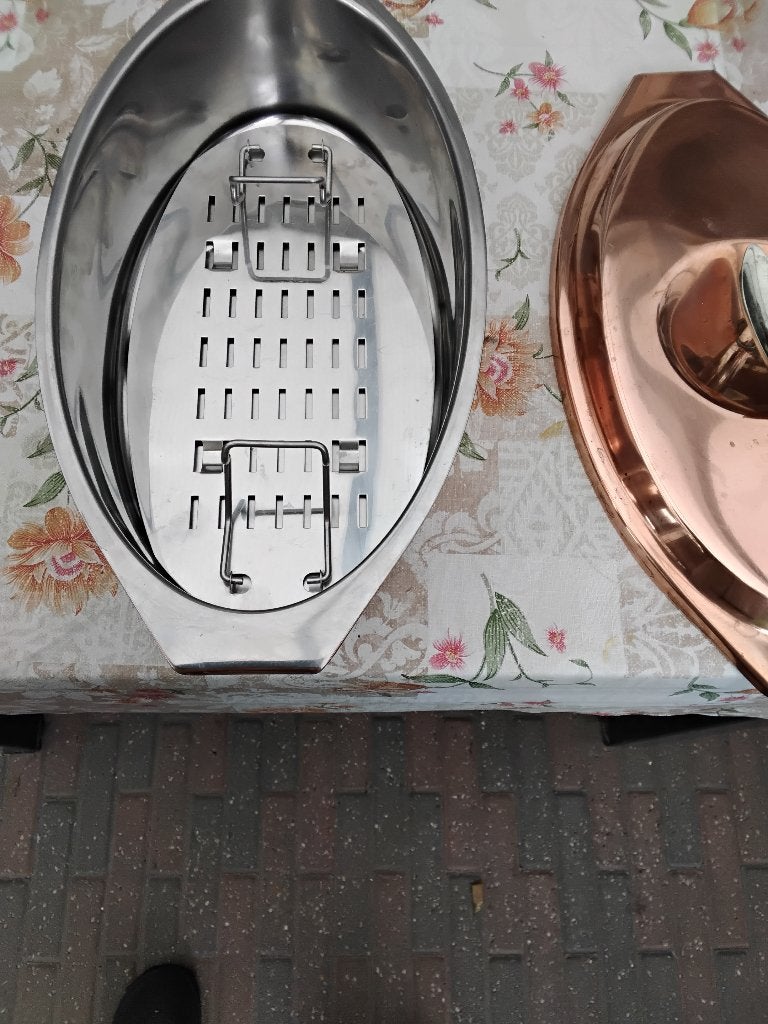 ovale koperen vispan, Koper, Braadpan, Nieuw, Ophalen of Verzenden