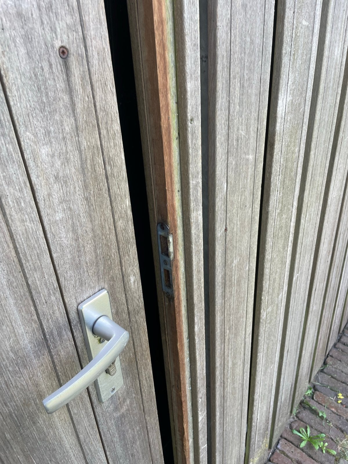 Houten Garagedeuren - Gebruikt, Doe-het-zelf en Verbouw, Deuren en Horren, Gebruikt, Garagedeur, 200 tot 215 cm, 80 tot 100 cm