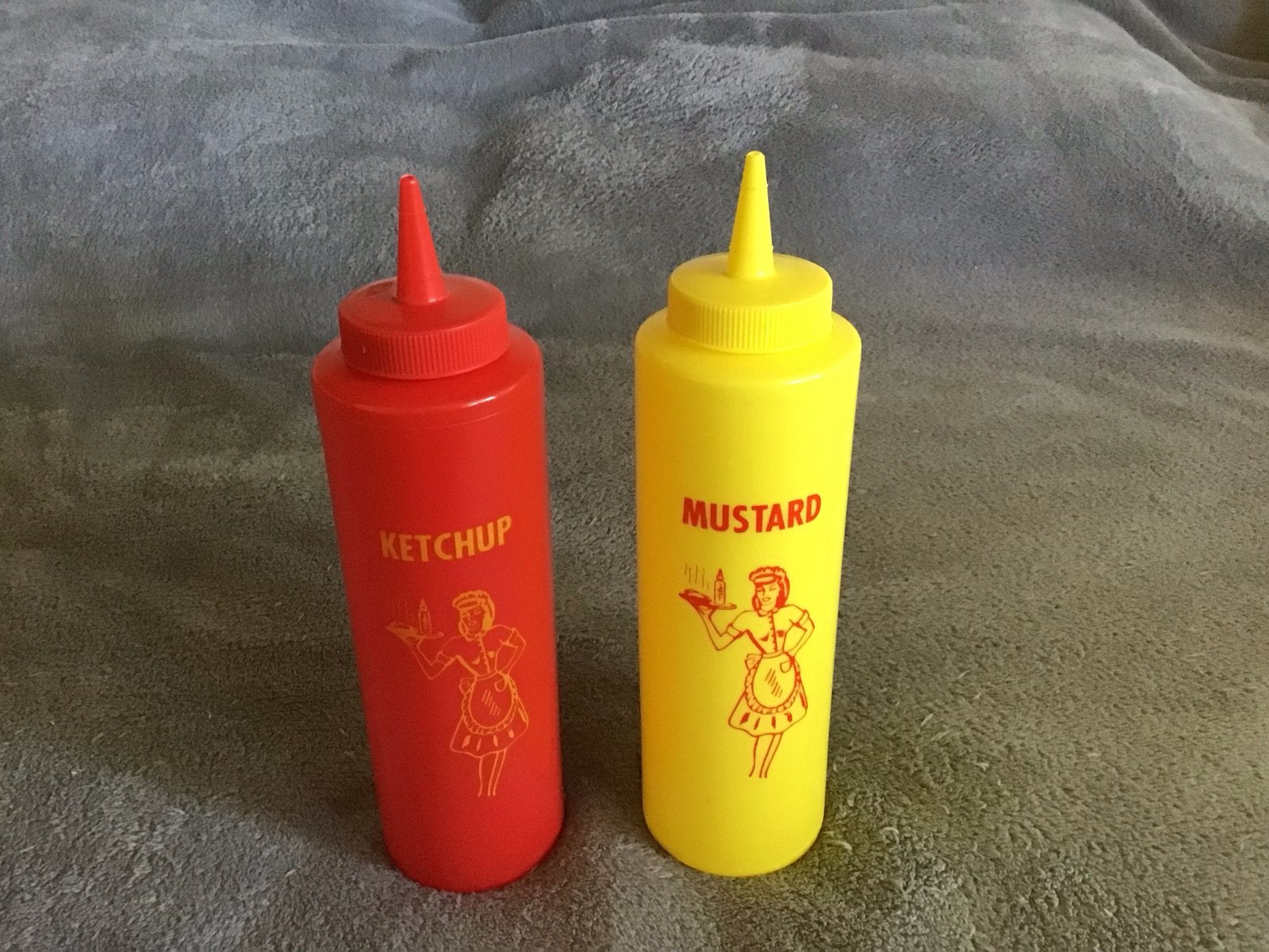 Retro sausflessen: Mosterd en Ketchup, Verzamelen, Ophalen of Verzenden, Huis en Inrichting
