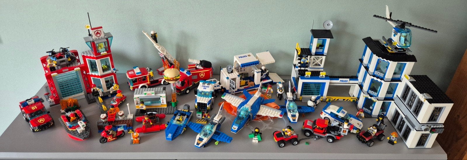 Lego City grote set politie & brandweer compleet incl boekje, Compleet, Lego, Ophalen of Verzenden, Complete set