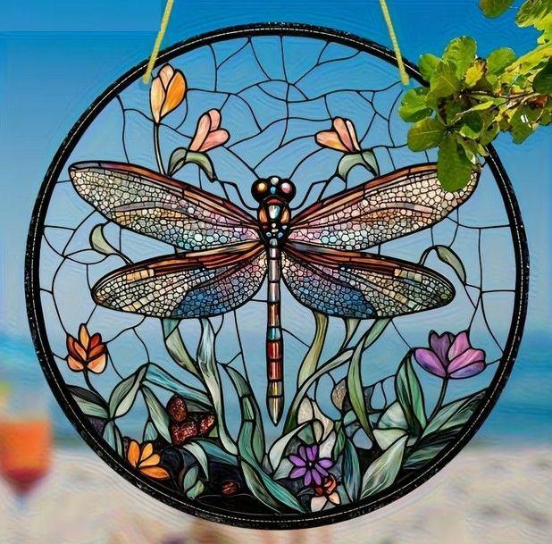 Raamhanger libelle, Tuin en Terras, Tuinwanddecoratie, Nieuw, Verzenden