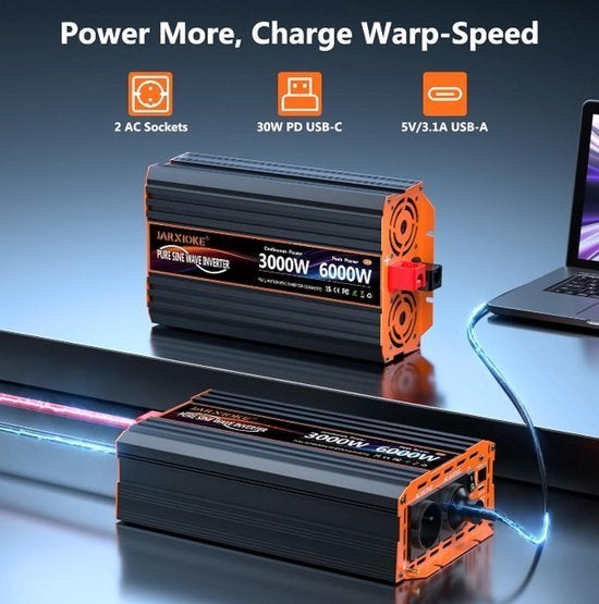 3000 W Omvormer – Spanningsomvormer – Sinusomvormer, Corvance B.V., Verzenden, Nieuw, Corvancebol@gmail.com