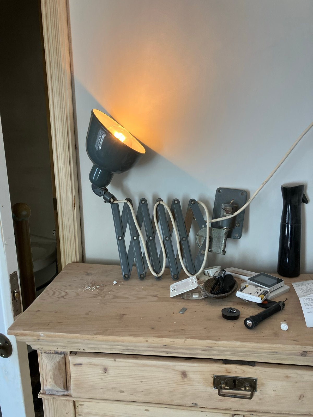 Siemens Vintage Schaarwandlamp - Industriële Stijl, Ophalen of Verzenden