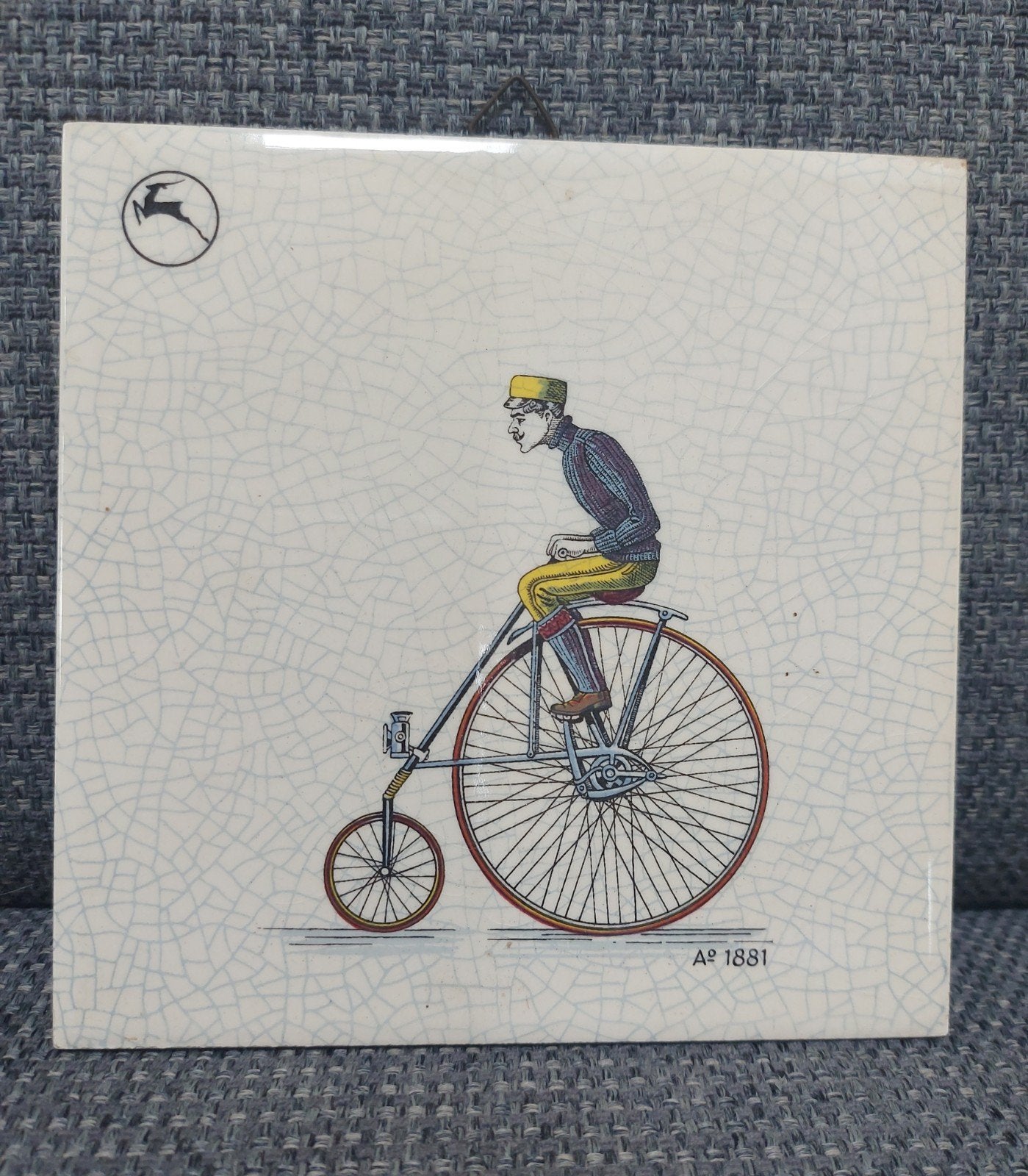 Gazelle jubileum tegel A 1881 fiets antiek, Ophalen of Verzenden