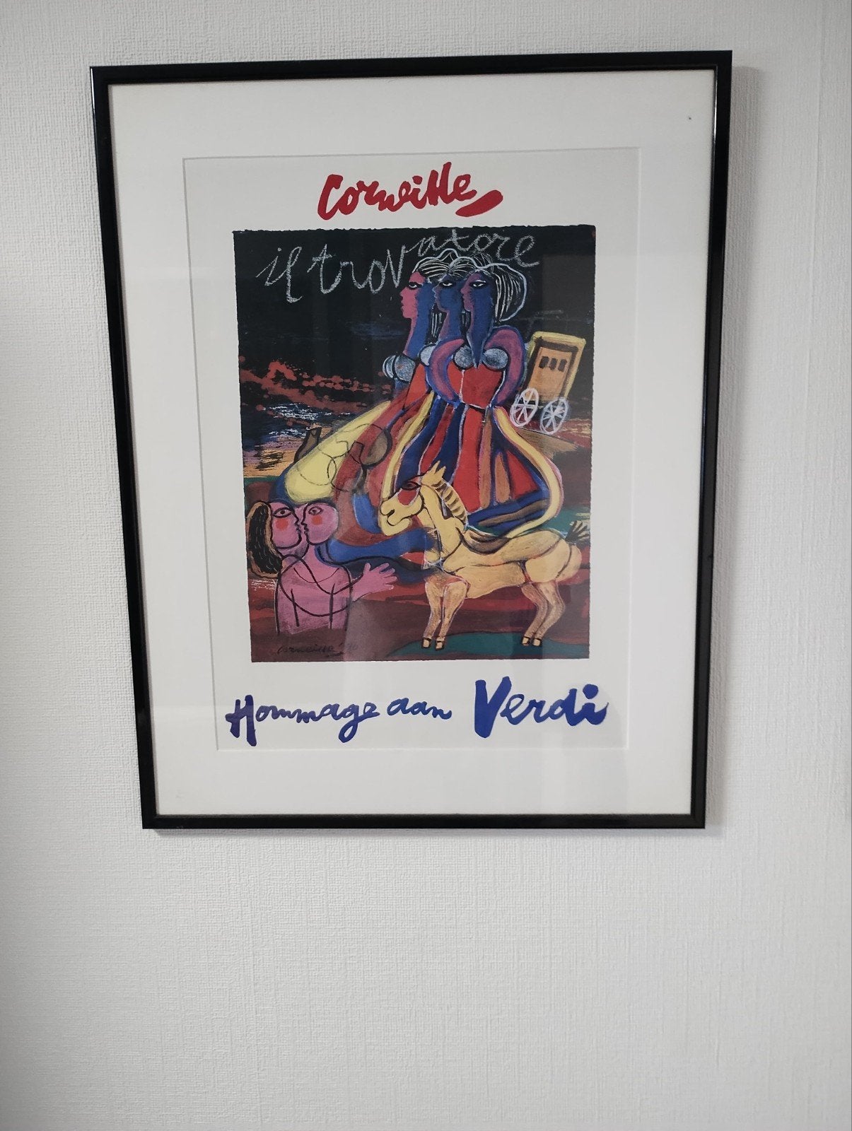 Corneille - Hommage aan Verdi (set van 4 ingelijste prints), Ophalen, Figuren, Papier/karton, Print