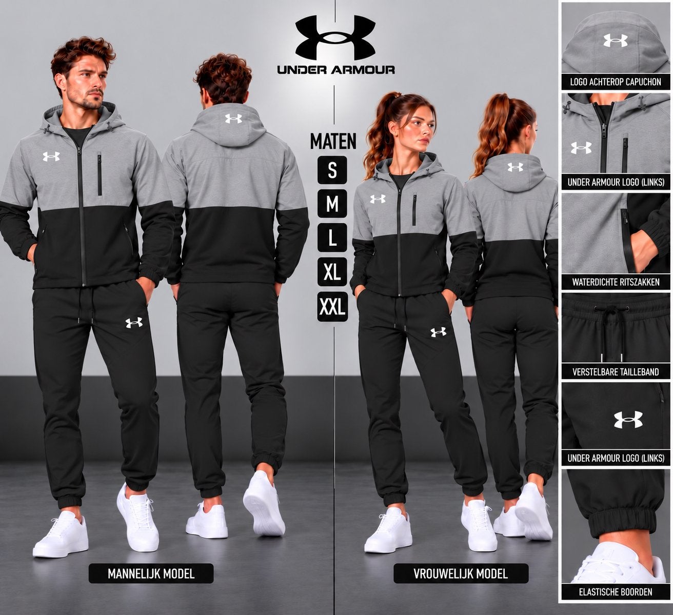 Nieuw Under Armour Trainingspak - Heren & Dames, Ophalen of Verzenden, Nieuw, Grijs, Fitness of Aerobics