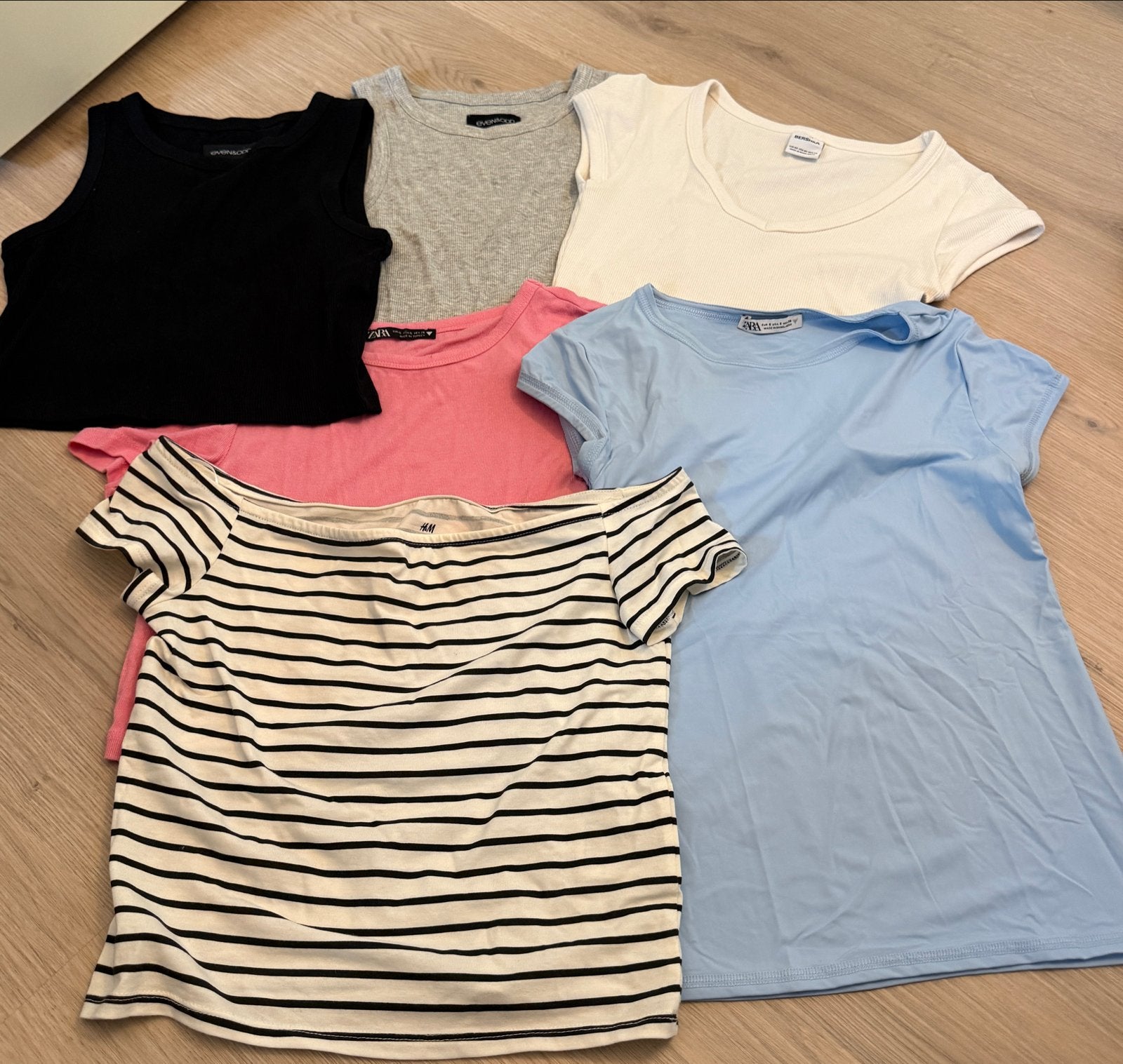 Zomerse topset: 6 stuks, diverse kleuren en maten, Meerkleurig, Ophalen of Verzenden, Zo goed als nieuw, Korte mouw