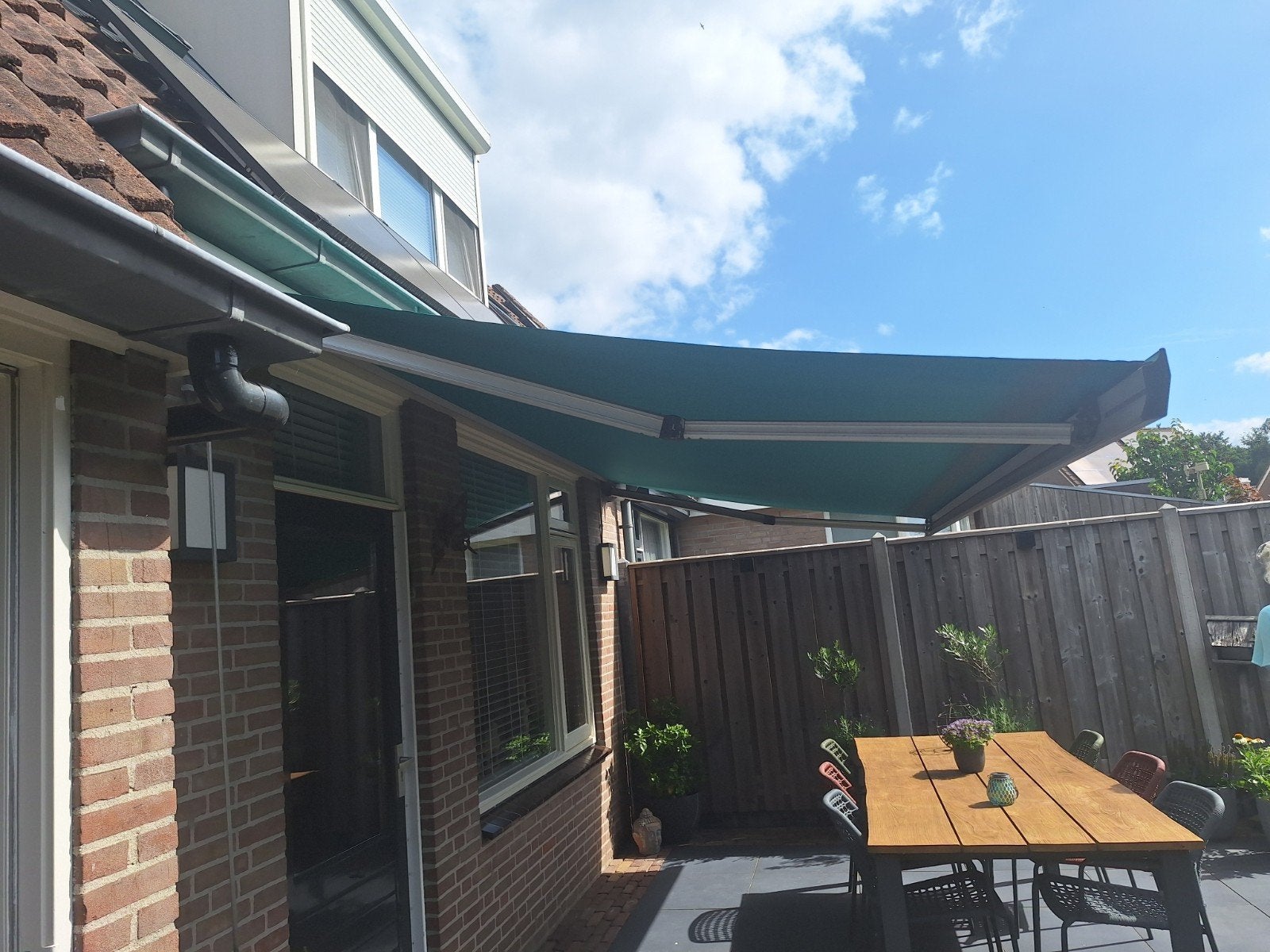 handbediende zonnescherm, Tuin en Terras, Zonneschermen, Ophalen, Knikarmscherm