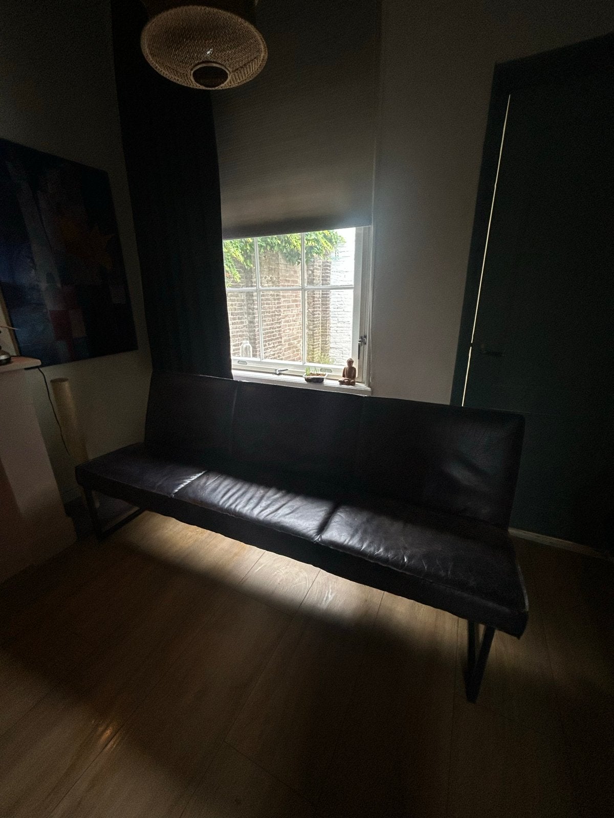 Leren bank - Comfortabel en stijlvol, Ophalen, Gebruikt, Minder dan 75 cm, 150 tot 200 cm