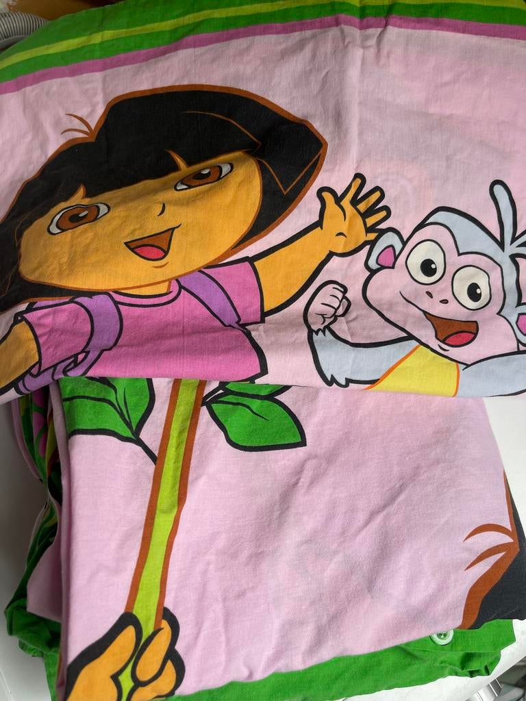 Dora the Explorer eenpersoons dekbedovertrek, Gebruikt, Eenpersoons, Dekbedovertrek, Ophalen of Verzenden