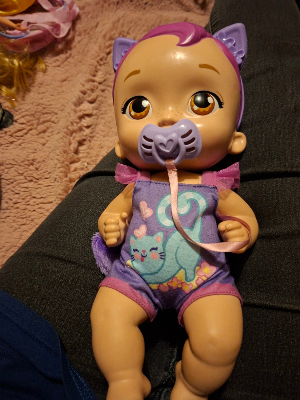 Cry Babies babypop met geluid en accessoires, Ophalen of Verzenden, Gebruikt, Babypop