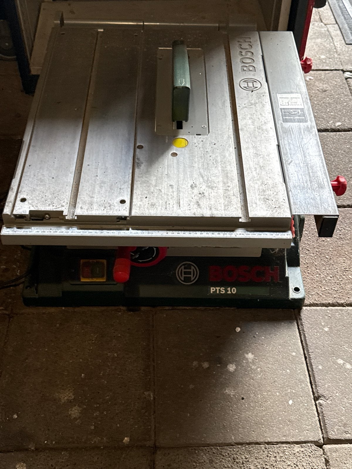 Bosch PTS 10 Zaagtafel - Krachtige Precisie Zaagmachine, Gebruikt, Cirkelzaag, 70 mm of meer, Ophalen of Verzenden