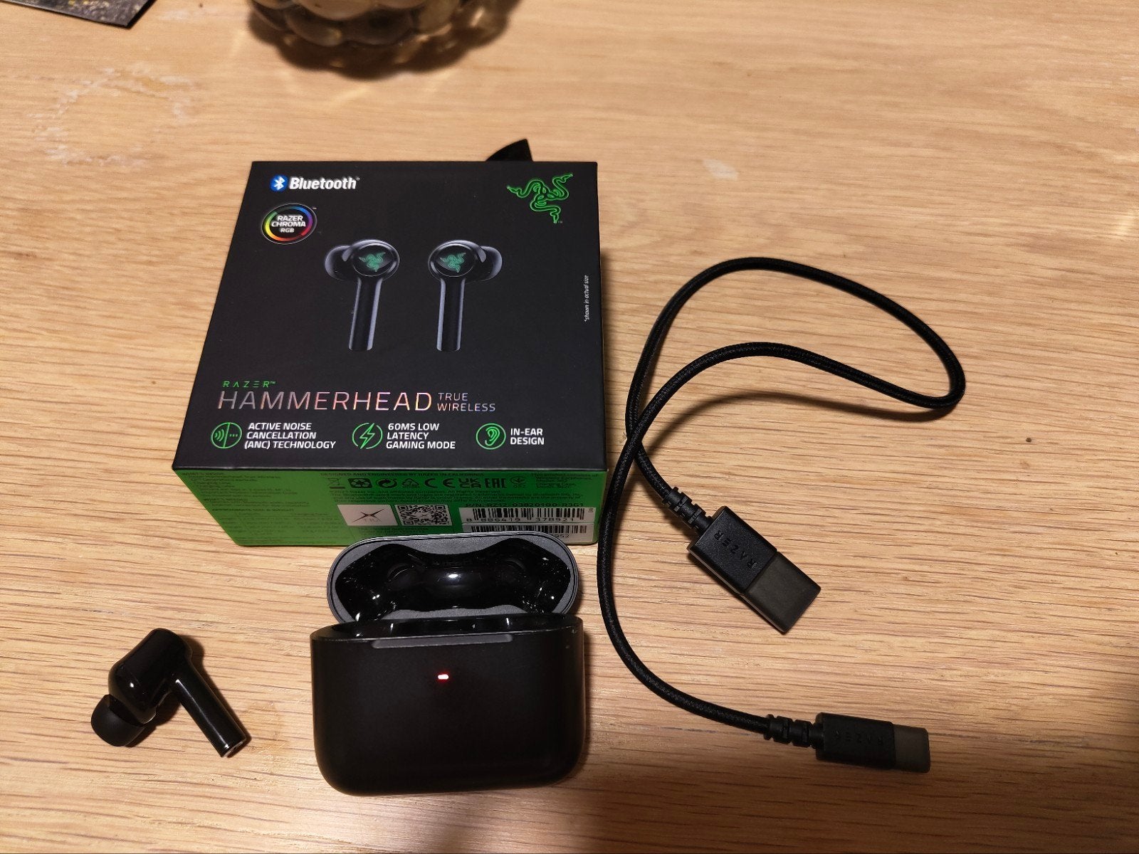 Razer Hammerhead True Wireless (1 Oordopje) met ANC, Ophalen, In-ear, Zo goed als nieuw, Razer