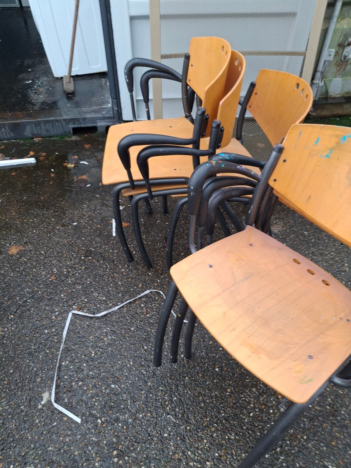 6 maal stevig stoelen alles in 1 koop inc gratis bezorg rdam, Ophalen of Verzenden, Gebruikt, Bruin, Vijf, Zes of meer stoelen