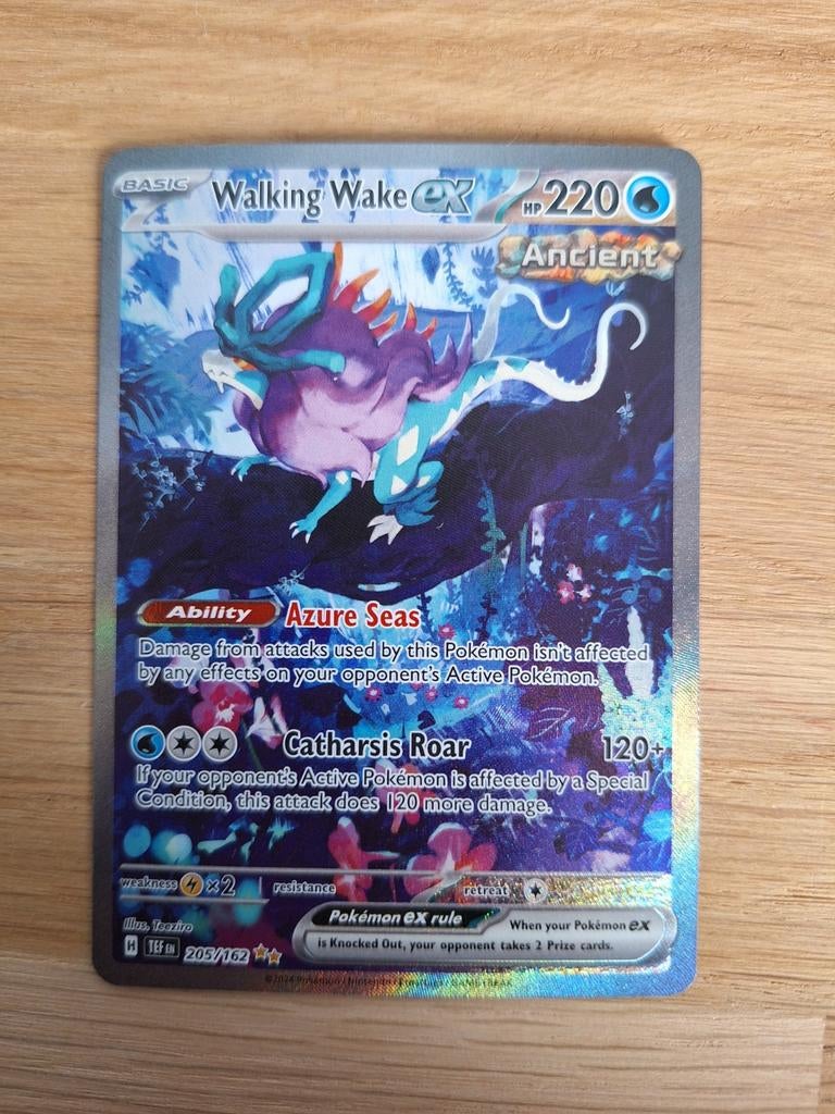 Walking Wake ex 205/162 - Paradox Rift Pokémon kaart, Ophalen of Verzenden
